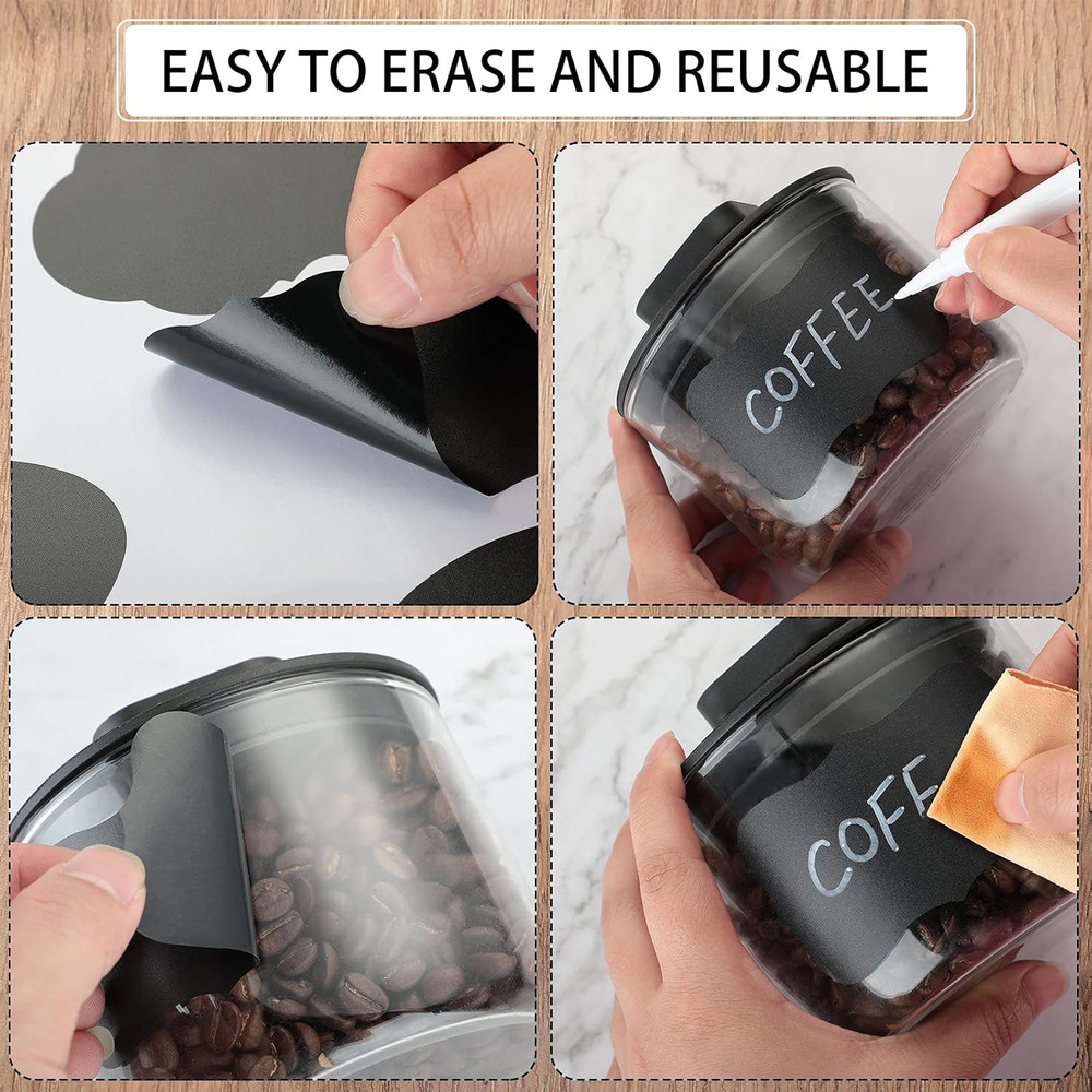 25 Pieces Basket Labels Clips Removable Bin Tags Includes 18 Kitchen Bin Labe...