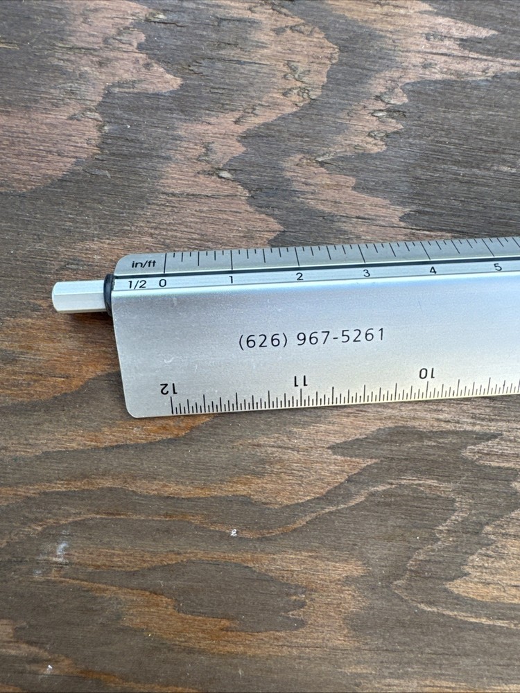 Rapid Rule 12” Drafting Architecture Adjustable Rotate Ruler ~ NICE!
