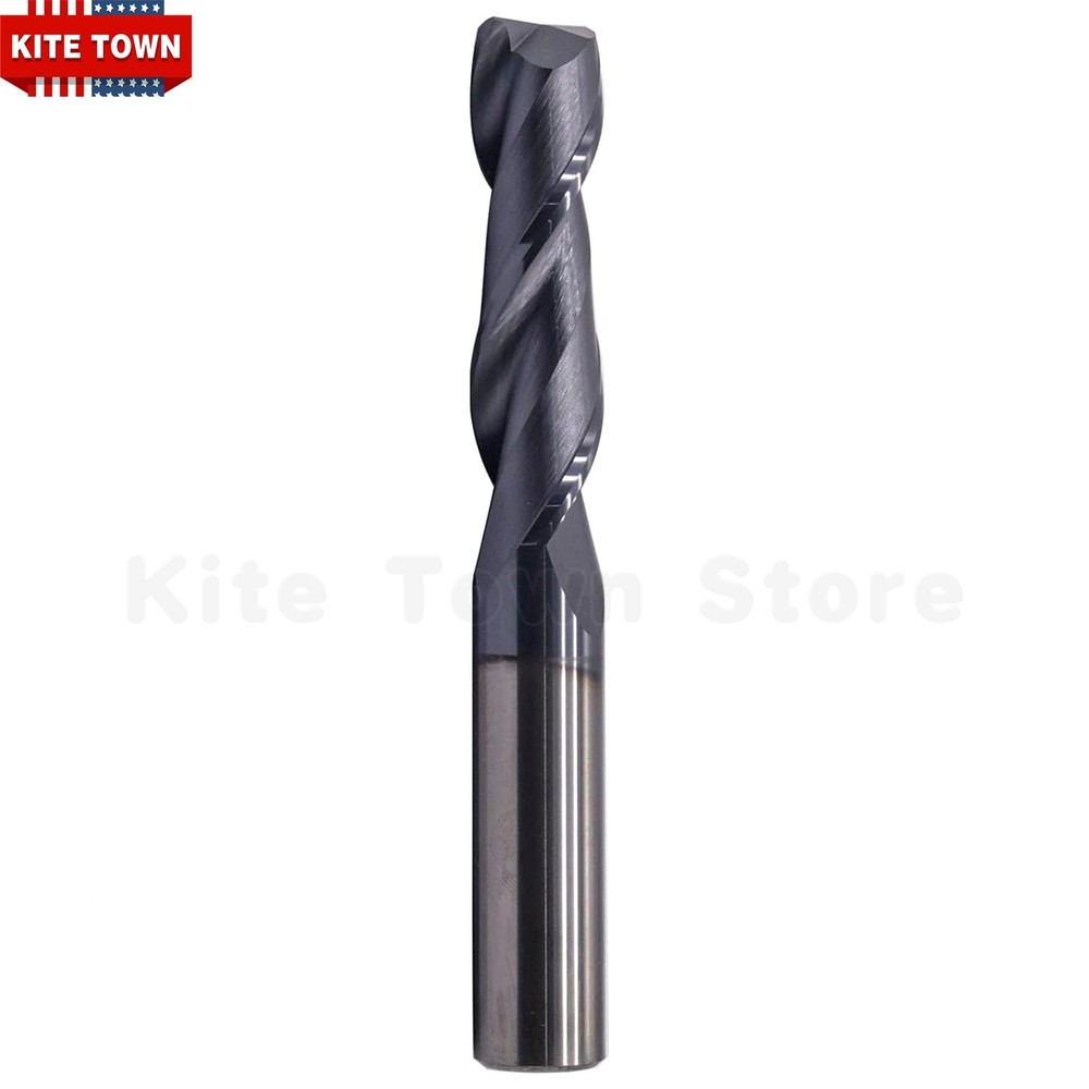 2 Flute 1/2" x 2" x 4" Long Solid Carbide End Mill - AlTiN Coated