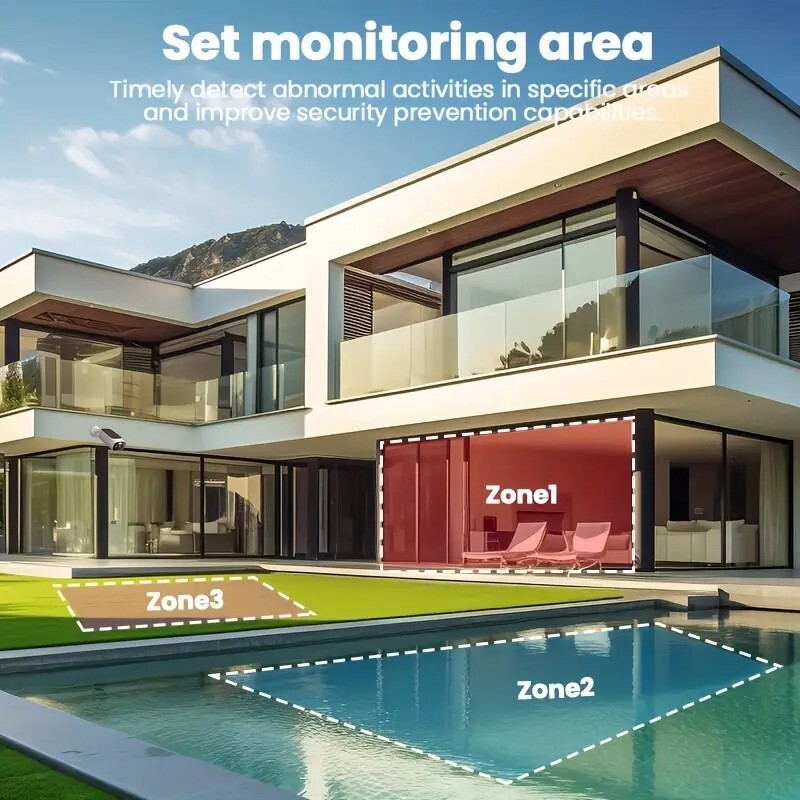 2K solar security camera outdoor camera wireless