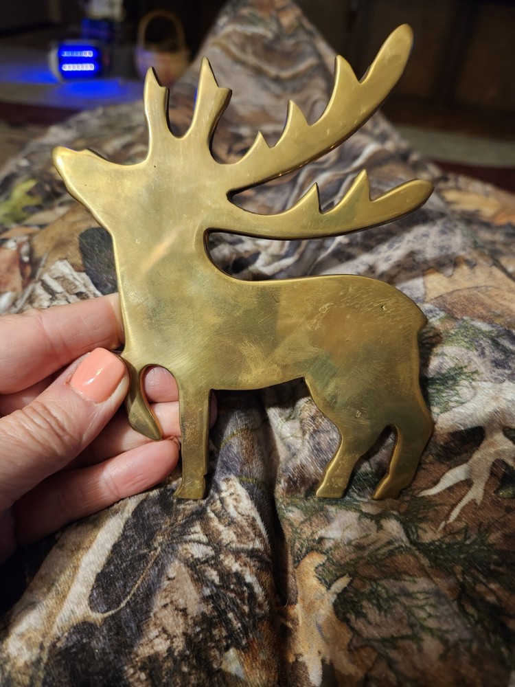 Solid Brass Reindeer. Very Heavy