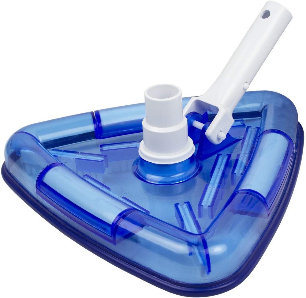 Pool Vacuum Head Bottom Brush, Triangular Weighted Transparent Swimming Pool