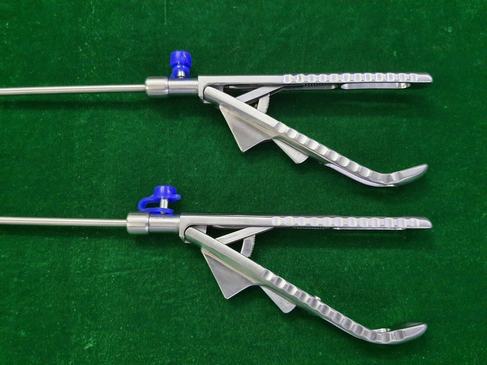 2pc Laparoscopic Needle Holder Curvd Jaw 5mmx330mm Endoscopy Instruments