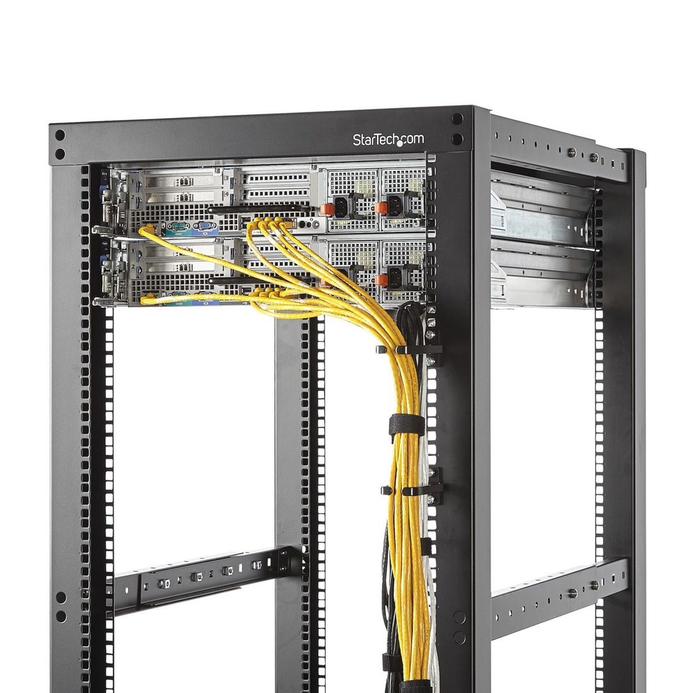 StarTech 1.8x3.9" 1U Vertical Server Rack Cable Management D-Ring Hook
