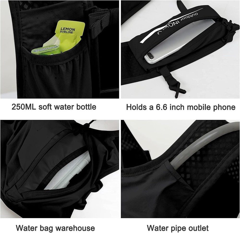 Hydration Pack Lightweight Hydration Running Backpack for Men & Women, 6L Bre...