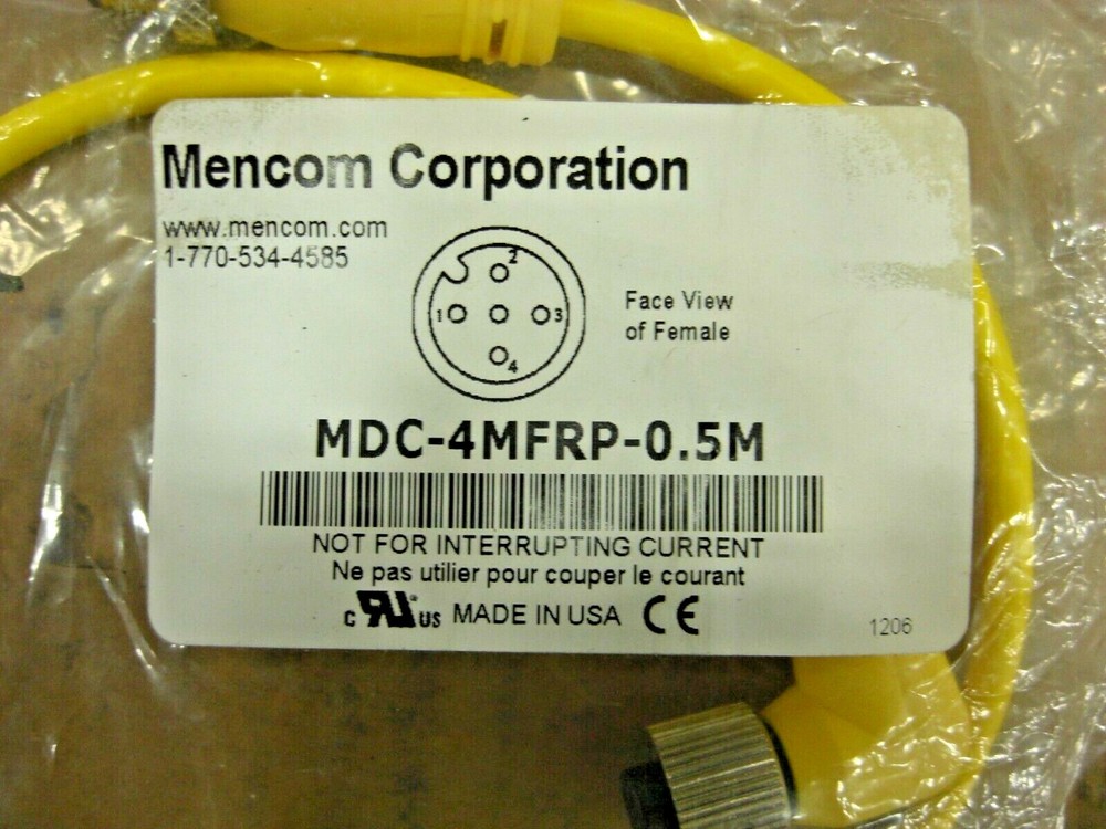 NEW Mencom Cable MDC-4MFRP-0.5M