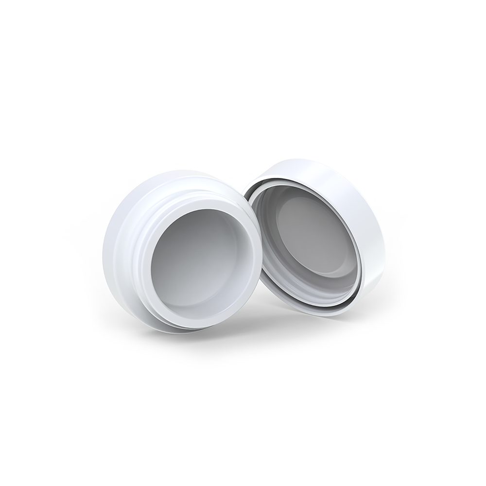 400 Pack 7ml Ceramic Concentrate Jar Gloss White