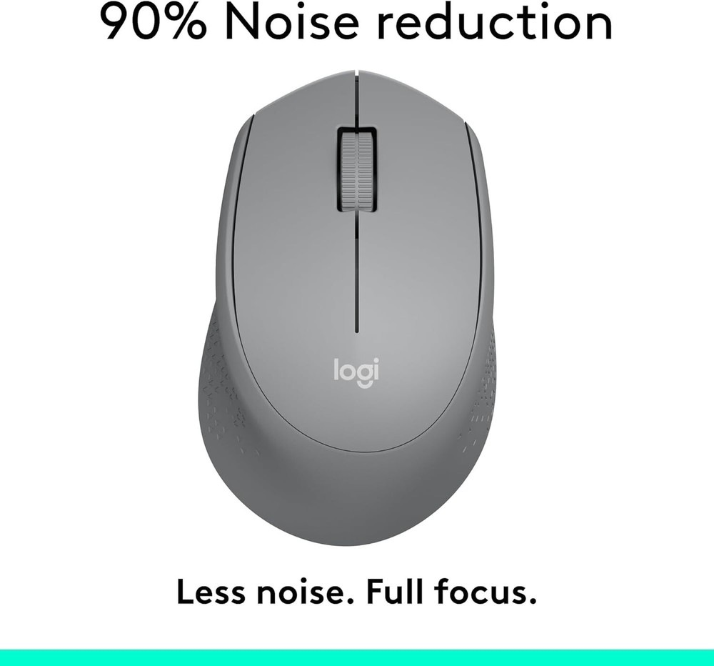 Logitech M330 SILENT Wireless Mouse, 2.4GHz with USB Receiver, Optical Tracking