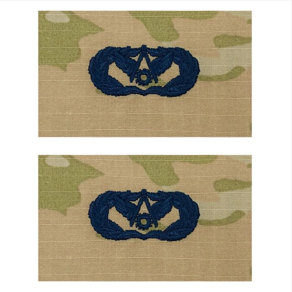 Vanguard SPACE FORCE EMBROIDERED BADGE: BASIC CIVIL ENGINEER EMBROIDERED ON OCP