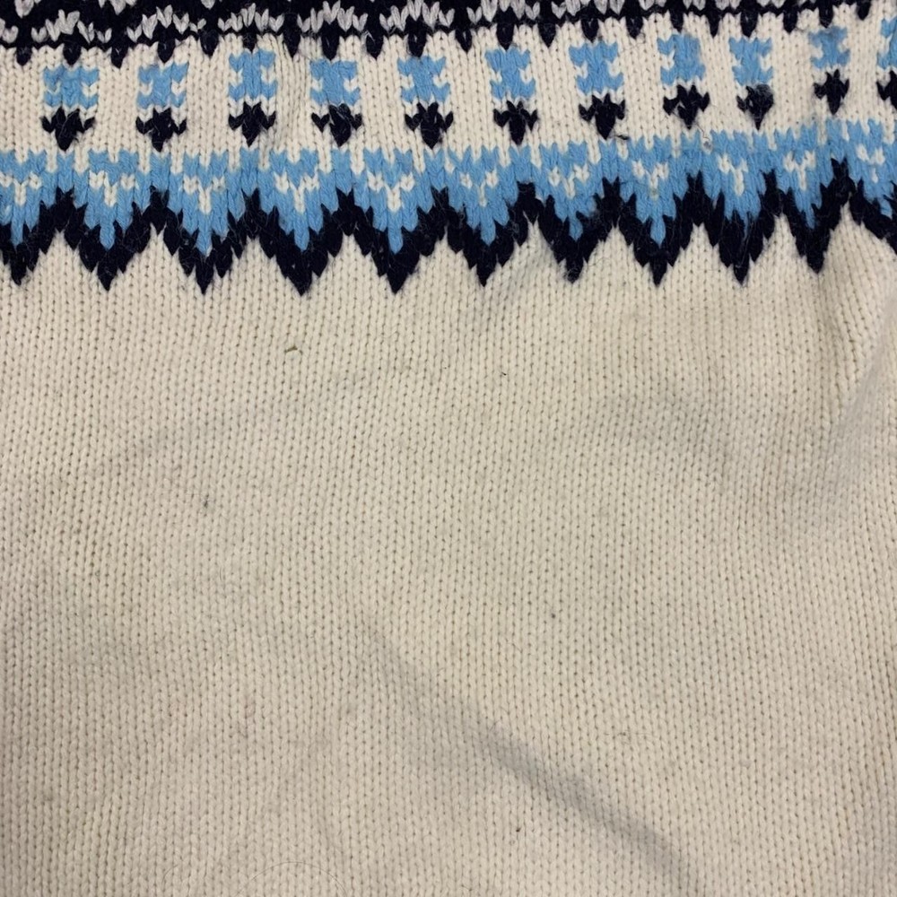 Vintage Knitted Jumper abstract patterned pullover grandad chunky knit sweater