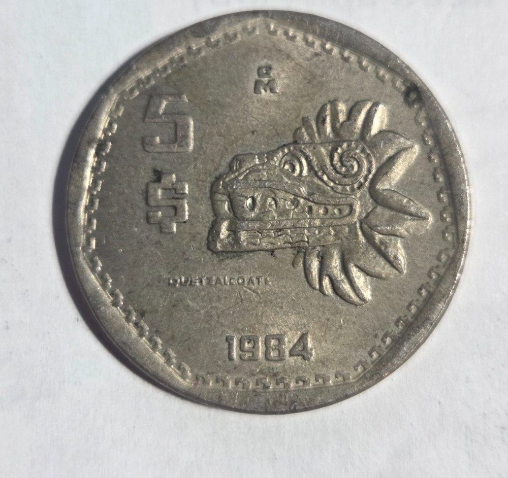 1984 Mexico 5 Pesos