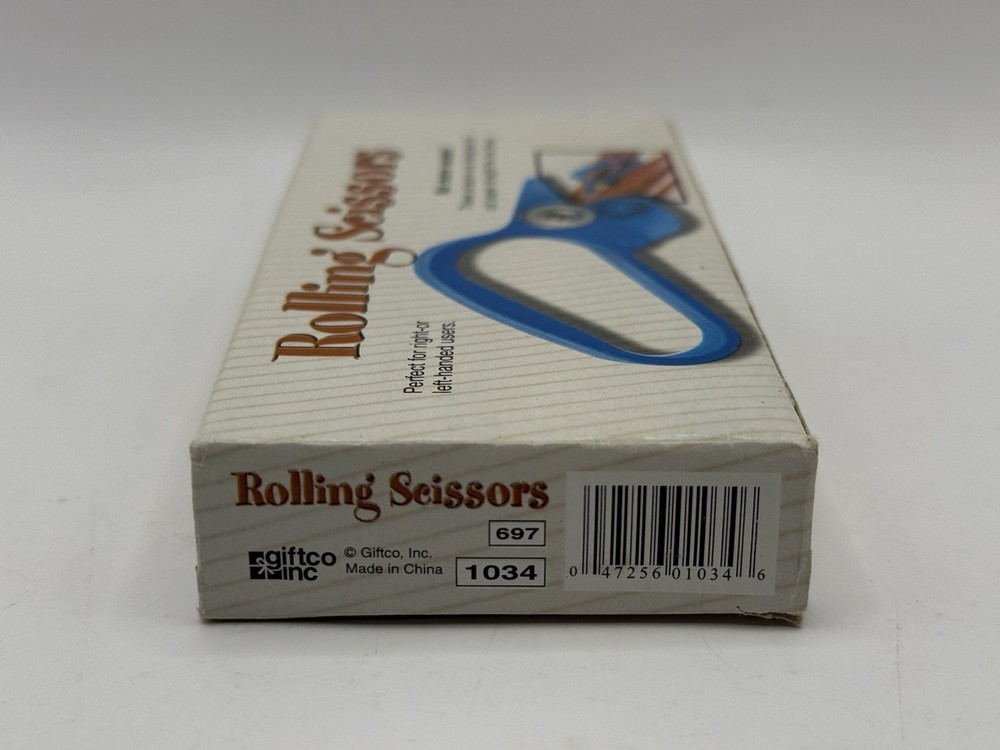 Giftco ROLLING SCISSORS Cuts Paper Straight The First Time Right Or Left Handed