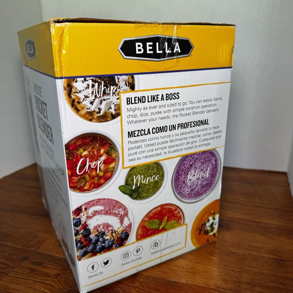 Bella Rocket Blender Grinder 12 Piece Set - New in Box