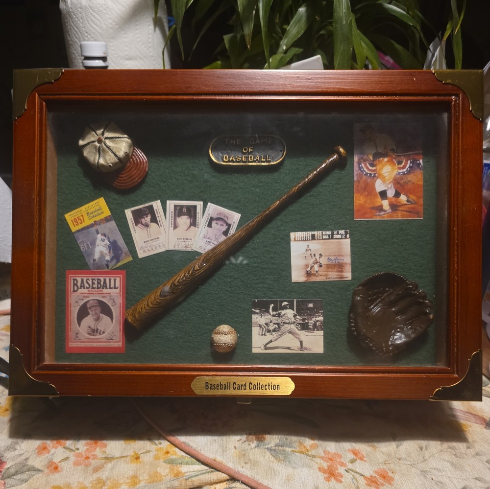 Baseball Card Collection Wooden Storage Box