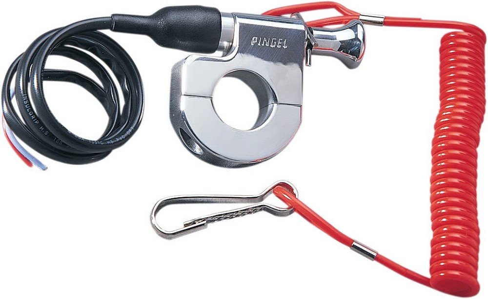 Pingel 7/8 Handlebar Mount Tether Kill Switch for Harley Motorcycle Aluminum 640