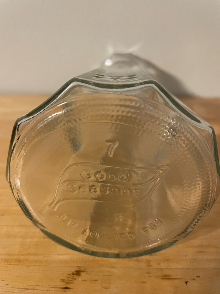 Glass Bottle, Decorative, 7" Tall