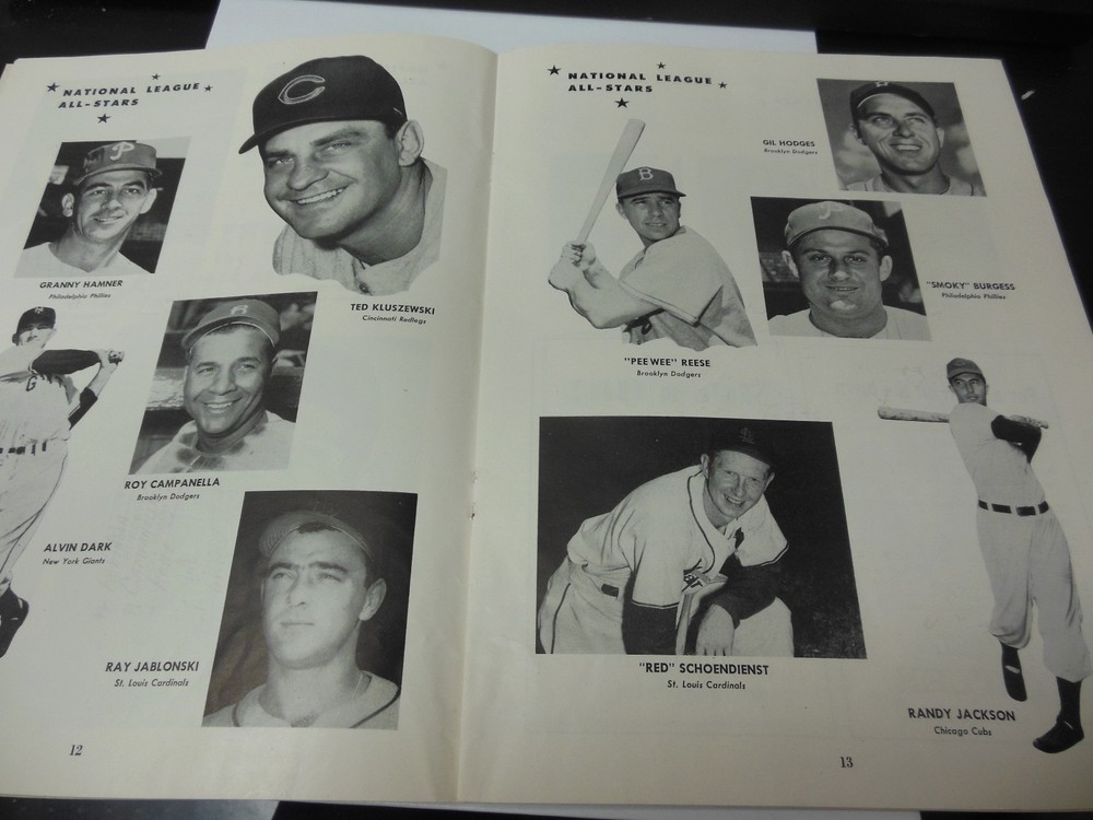1954 MLB BASEBALL ALL STAR GAME PROGRAM GOOD CONDITION CLEVELAND STADIUM