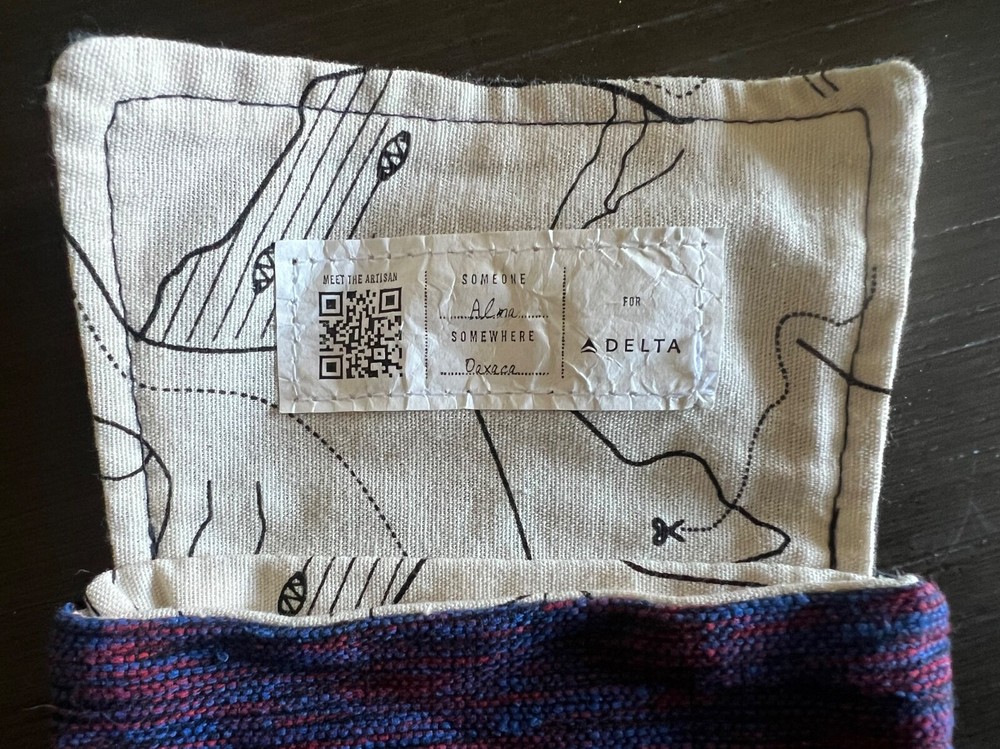 Delta Airlines Someone Somewhere amenities bag empty