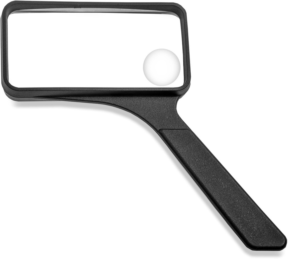 Carson 2x Rectangular Handheld Magnifier w/4.5x Spot Lens, Black, Small, SV-XP