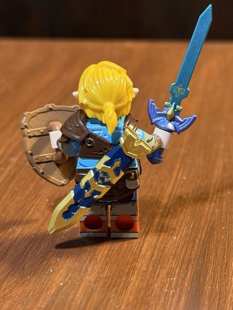 Link Blue Tunic BOTW Custom Minifigure Bricks Toy