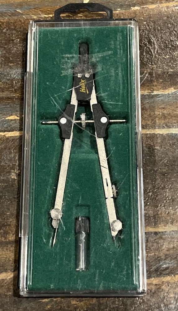 Vintage Metal Protractor -Helix