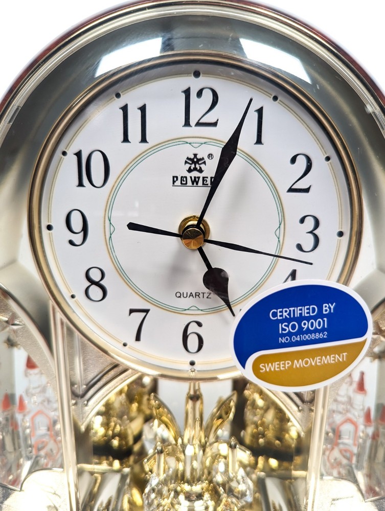 Silent Table Clock Swivel Pendulum Desktop Clock