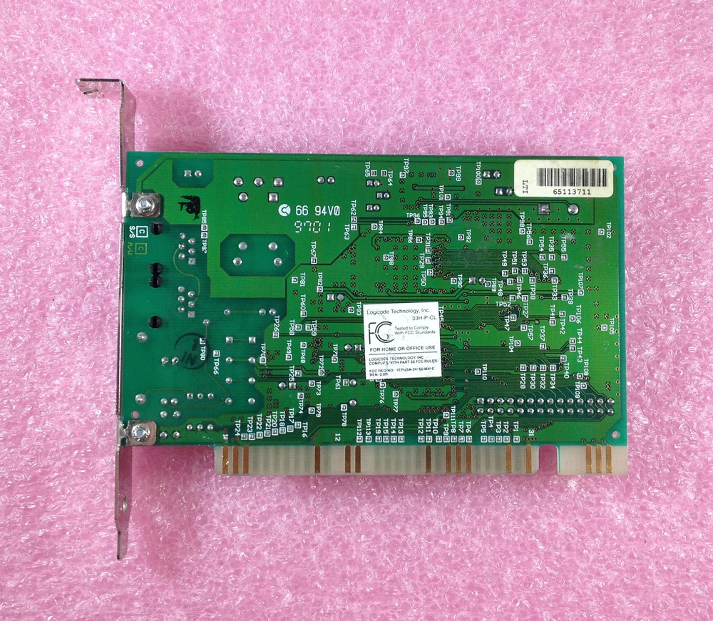 LOGICODE TECHNOLOGY 33H-P-CL INTERNAL 16-BIT ISA 33.6KBps V.34bis FAX MODEM
