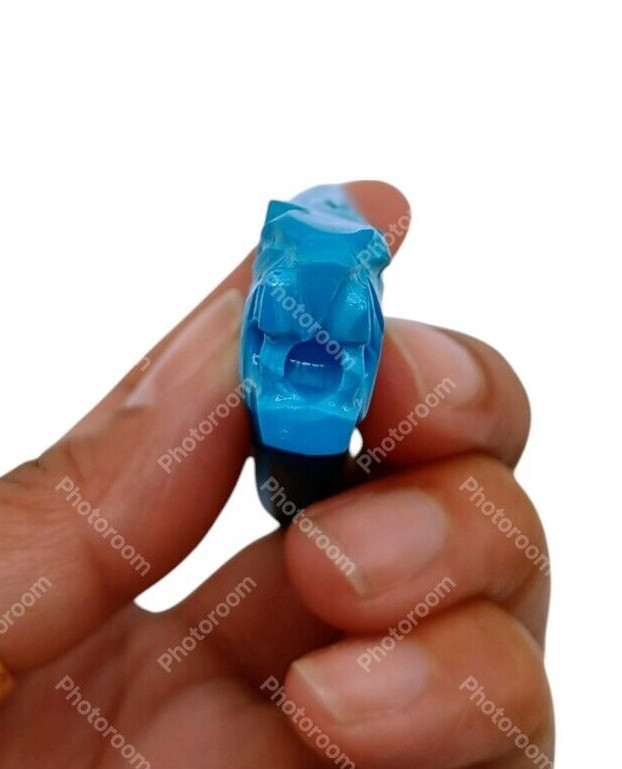 Peruvian Kuripe Carved Stone Puma Design Handmade