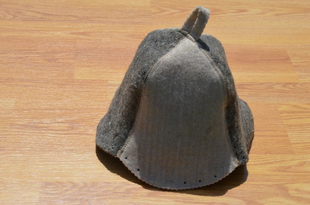 Sauna hat wool Ukrainian bath cap Felt bath accessories, כובעי צמר לסאונה sauna