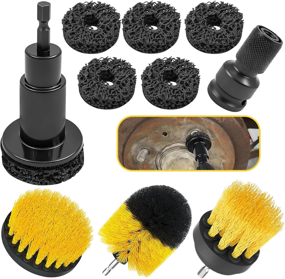 Wheel Hub Resurfacing Kit Wheel Stud and Hub Cleaner for Quick Rust Removal o...