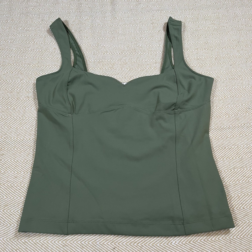 NWT Free People Intimately Somewhere Sometime Cami Womens L Green Basic Top