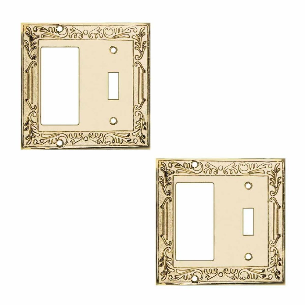 2 Victorian Switch Plate GFI Toggle PVD Solid Brass | Renovator's Supply