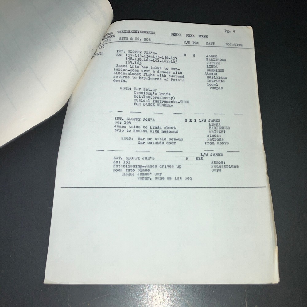 ESCAPE FROM HELL ISLAND (1963) Cinematographer-signed Early Title Script + COA!