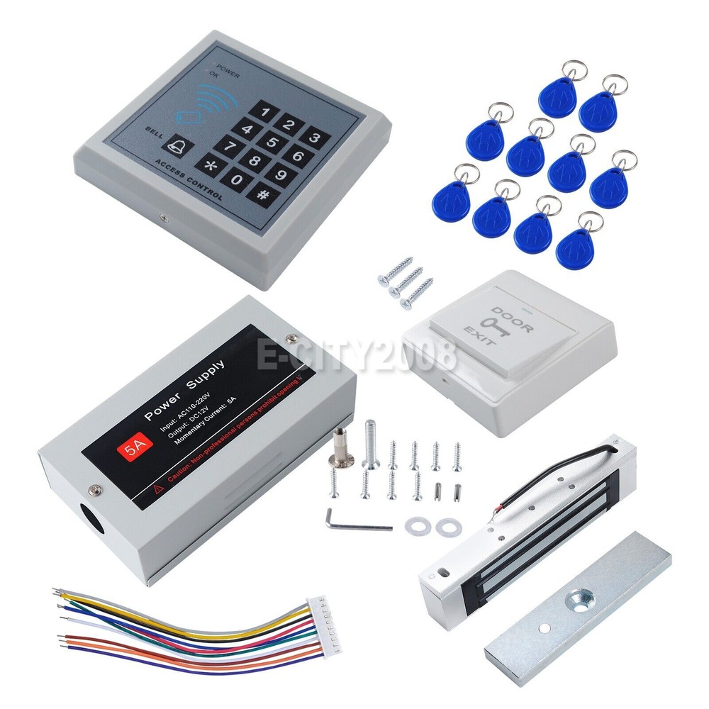 RFID Access Control System Kit Electric Magnetic Door Lock Maglock Switch Keypad