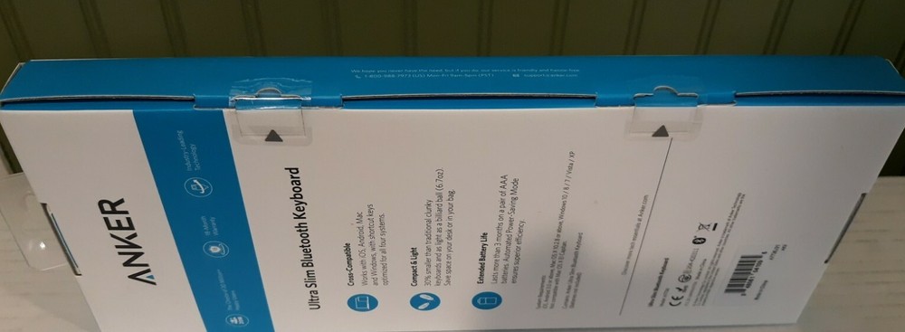 Anker: Ultra Slim Bluetooth Keyboard - Apple & Android Compatible- White