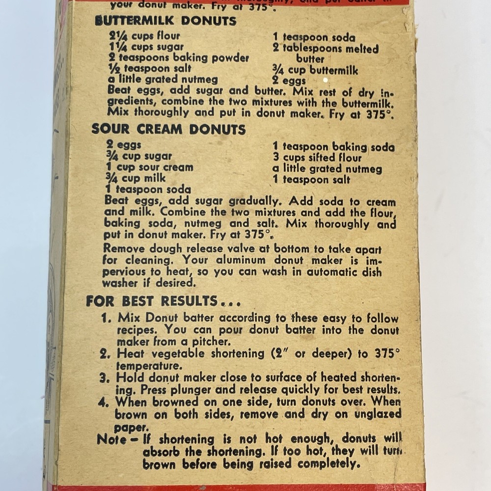 Donut Master Maker Breakfast DRM Corporation Vintage