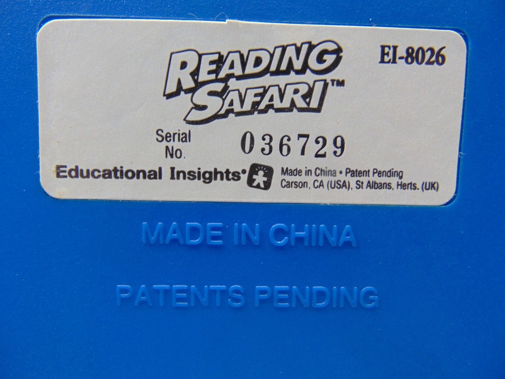 Educational Insights EI-8026 Reading Safari Learning Electronic Module In Box