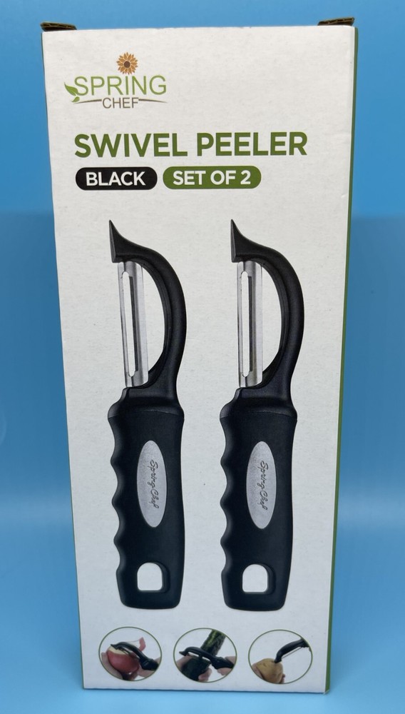 Spring Chef Premium Swivel Vegetable Peeler, 2 pack