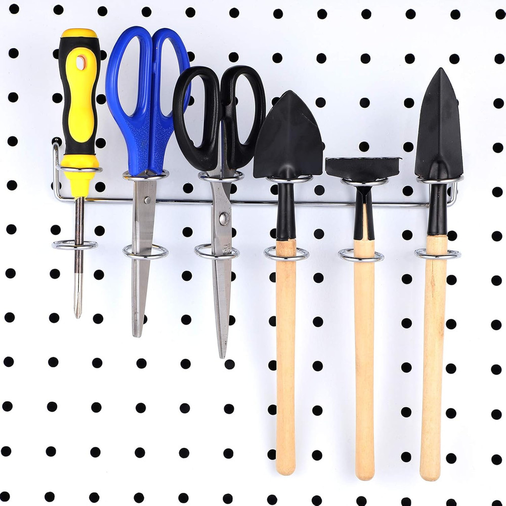 4 Pieces Pegboard Screwdriver Holders Peg Board Organizer Accessories Multi Ring