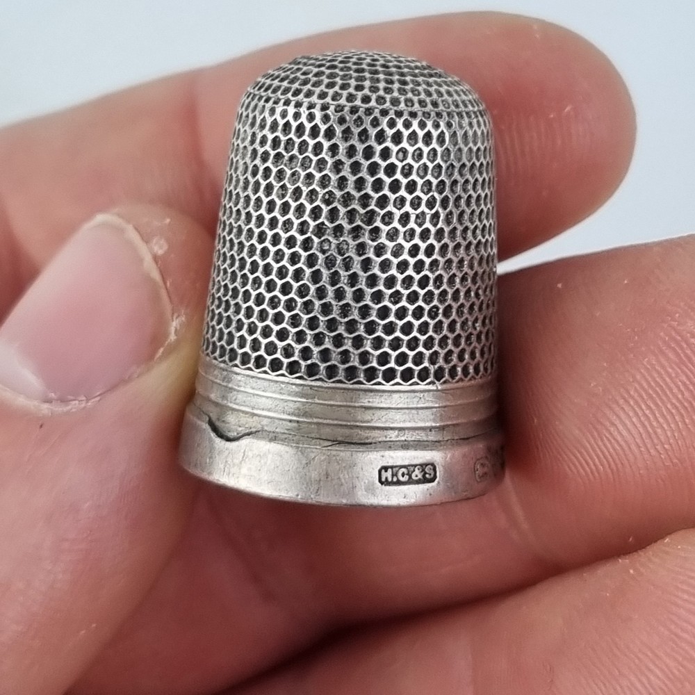 Antique Solid Silver Thimble Chester 1923 Henry Griffith & Son Ltd