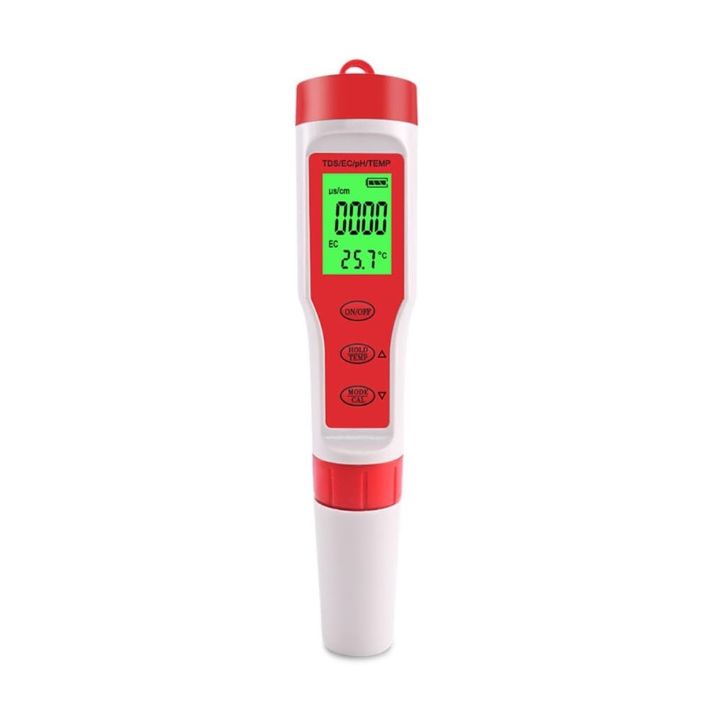 4-in-1 Digital PH Meter TDS EC Temperature PH Pen 0.01 Accuracy Water Testing
