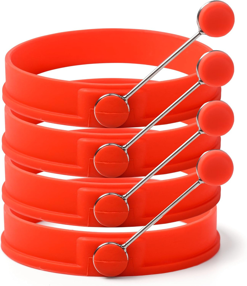 Sunsella 4" Silicone Egg & Pancake Rings - 4 Pack
