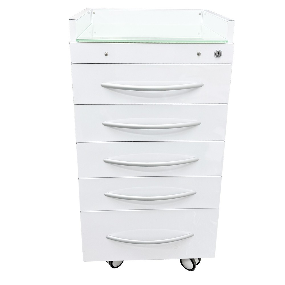 5 Drawers Versatile ABS-Structured Side Cabinet Portable Side Office Home