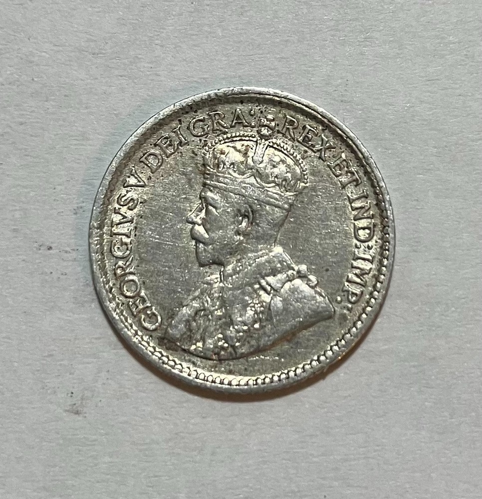 1920 Canada Silver 5 Cents