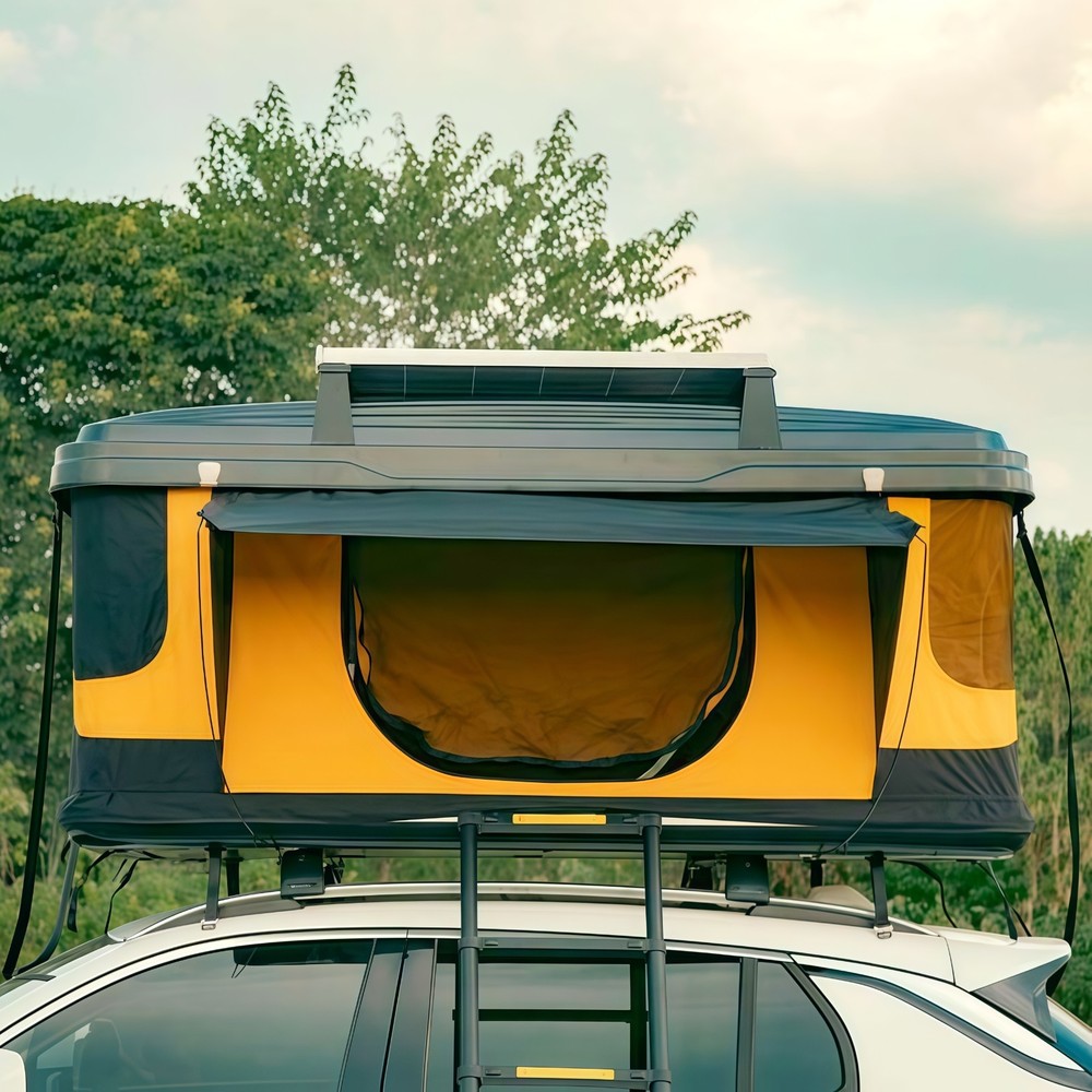 Ultra-thin Camping Triangle Car Rooftop Tent Waterproof Hard Shell
