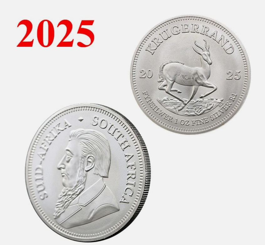 2025 South Africa Silver Krugerrand Coin 1 oz.999 Silver New in a Capsule BU