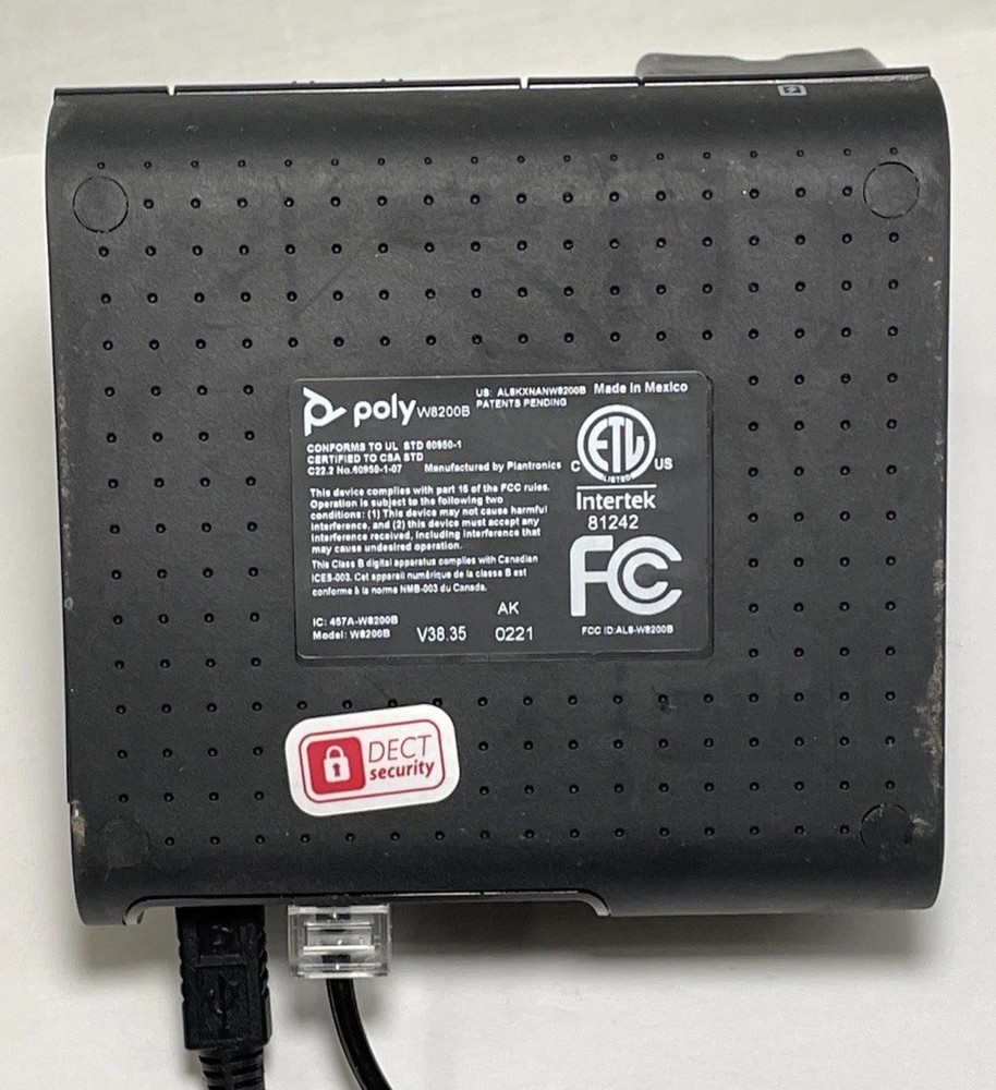 Plantronics Poly W8200B Wireless Charging Headset Base Only - Tested Working