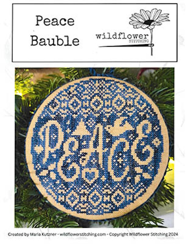 Peace Bauble~Wildflower Stitching LLC
