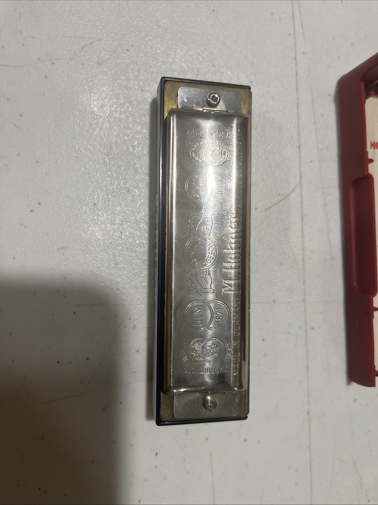 Hohner Key C MS Big River Harp Harmonica w/Original Case, Made in Germany, EUC