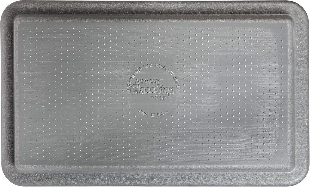 The Step (Made in USA) 4 Inch Stackable Aerobic Exercise Platform, Grey Non-Slip